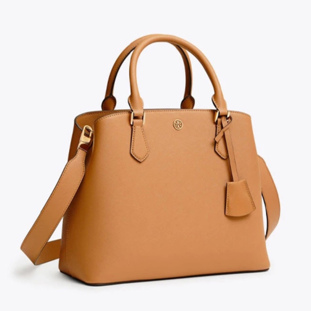 Tory Burch Robinson Triple Compartment Handbag with Shoulder Strap